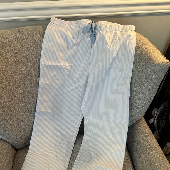 LAKE pajama pants XXS blue white stripe